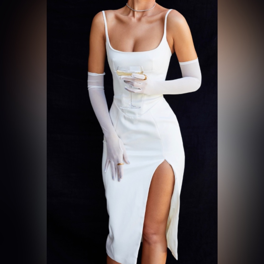 HOUSE OF CB CASIMIRA DRESS W/ ESTHER OPERA GLOVES